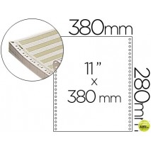 PAPEL CONTINUO 380X11 PAUTADO -CAJA DE 2500 HOJAS