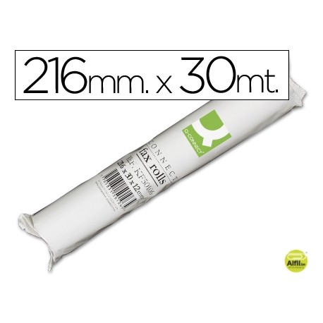 ROLLO PAPEL FAX Q-CONNECT 216 MM X 30 MT