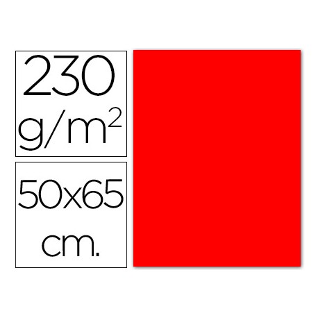 CARTULINA FLUORESCENTE ROJA 50X65 CM