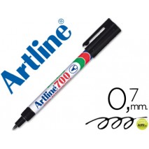 ROTULADOR ARTLINE MARCADOR PERMANENTE EK-700 NEGRO -PUNTA REDONDA 0.7 MM -PAPEL METAL Y CRISTAL