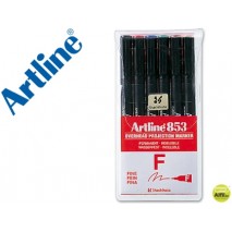 ROTULADOR ARTLINE RETROPROYECCION PUNTA FIBRA EK-853 6W -BOLSA DE 6 ROTUL. -PUNTA REDONDA 0.5 MM