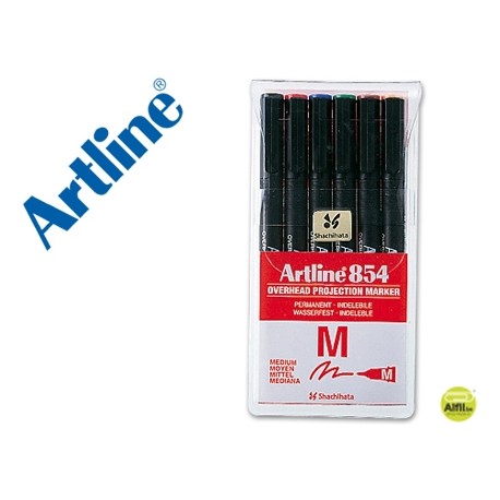 ROTULADOR ARTLINE RETROPROYECCION PUNTA FIBRA EK-854 6W -BOLSA DE 6 ROTUL. -PUNTA REDONDA 1 MM