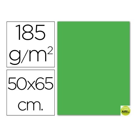 CARTULINA GUARRO VERDE MANZANA-50X65 CM -185 GR