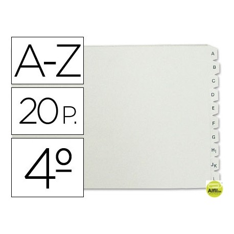 SEPARADOR ALFABETICO MULTIFIN PLASTICO 3003