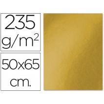 CARTULINA LIDERPAPEL 50X65 CM 235G/M2 METALIZADA ORO