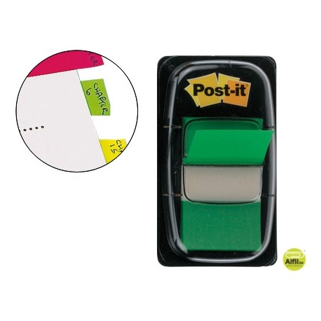 BANDERITAS SEPARADORAS 680-3 VERDES -DISPENSADOR DE 50