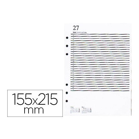 RECAMBIO AGENDA ANILLAS MIQUELRIUS 155X215 MM INTEGRALPLUS DIA PAGINA