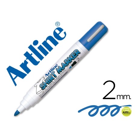 ROTULADOR ARTLINE CAMISETA EKT-2 AZUL -PUNTA REDONDA 2 MM -PARA USO EN CAMISETAS