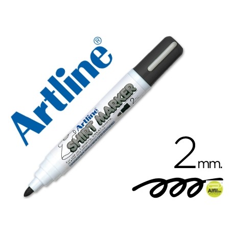 ROTULADOR ARTLINE CAMISETA EKT-2 NEGRO -PUNTA REDONDA 2 MM -PARA USO EN CAMISETAS
