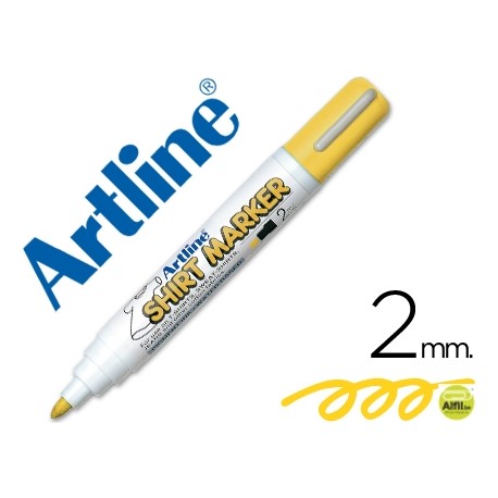 ROTULADOR ARTLINE CAMISETA EKT-2 AMARILLO -PUNTA REDONDA 2 MM -PARA USO EN CAMISETAS