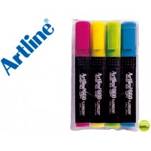ROTULADOR ARTLINE FLUORESCENTEEK-660 4 -PUNTA BISELADA -BOLSA DE 4 ROTULADORES
