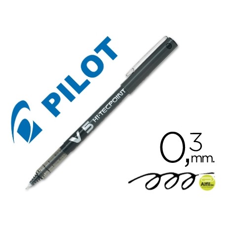 ROTULADOR PILOT PUNTA AGUJA V-5 NEGRO 0.5 MM