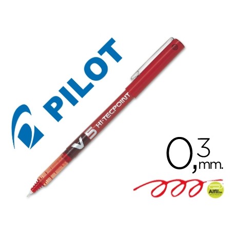 ROTULADOR PILOT PUNTA AGUJA V-5 ROJO 0.5 MM