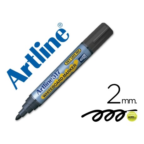 ROTULADOR ARTLINE PIZARRA EK-517 NEGRO -PUNTA REDONDA 2 MM -TINTA DE BAJO OLOR
