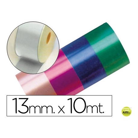 CINTA FANTASIA 10 MT X 13 MM PLATA