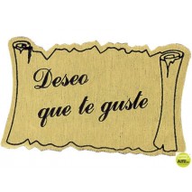 ETIQUETAS FELICIDADES -DESEO QUE TE GUSTE -ROLLO DE 450 ETIQUETAS