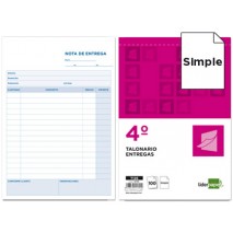 TALONARIO LIDERPAPEL ENTREGAS CUARTO ORIGINAL T126