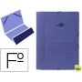 CARPETA GOMAS LIDERPAPEL FOLIO BOLSA CARTON PINTADO AZUL
