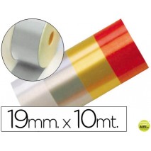 CINTA FANTASIA 10 MT X 19 MM PLATA
