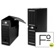CAJA ARCHIVO DEFINITIVO PLASTICO LIDERPAPEL NEGRO TAMAÑO 36X26X10 CM