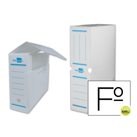 CAJA ARCHIVO DEFINITIVO PLASTICO LIDERPAPEL BLANCO TAMAÑO 36X26X10 CM