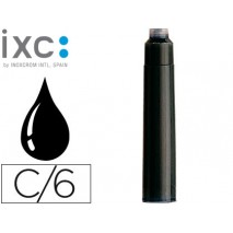 TINTA ESTILOGRAFICA INOXCROM NEGRA -CAJA DE 6 CARTUCHOS