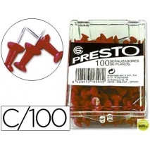SEÑALIZADOR DE PLANOS PRESTO ROJO -CAJA DE 100 UNIDADES
