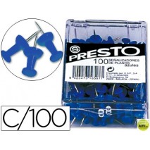 SEÑALIZADOR DE PLANOS PRESTO AZUL -CAJA DE 100 UNIDADES