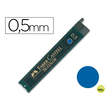 MINAS FABER DE COLORES 9085 0,5 MM AZUL -ESTUCHE DE 12 MINAS