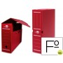 CAJA ARCHIVO DEFINITIVO PLASTICO LIDERPAPEL ROJO TAMAÑO 36X26X10 CM