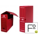 CAJA ARCHIVO DEFINITIVO PLASTICO LIDERPAPEL ROJO TAMAÑO 36X26X10 CM