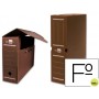 CAJA ARCHIVO DEFINITIVO PLASTICO LIDERPAPEL MARRON TAMAÑO 36X26X10 CM