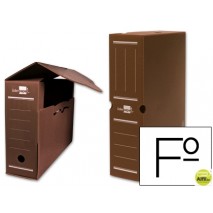 CAJA ARCHIVO DEFINITIVO PLASTICO LIDERPAPEL MARRON TAMAÑO 36X26X10 CM