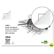 PAPEL DIBUJO LIDERPAPEL 210X297MM 150G/M2 CON CAJETIN