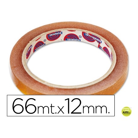 CINTA ADHESIVA EUROCEL 66 MT X 12 MM