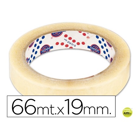 CINTA ADHESIVA EUROCEL 66 MT X 19 MM