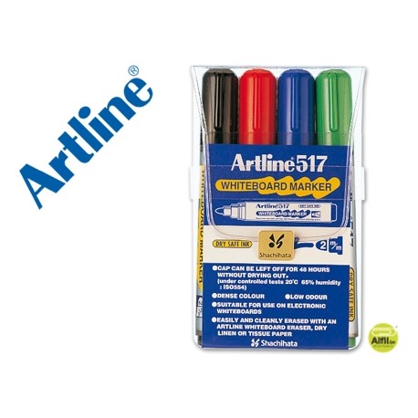 ROTULADOR ARTLINE PIZARRA EK-517 4 -PUNTA REDONDA 2 MM -BOLSA DE 4 ROTULADORES