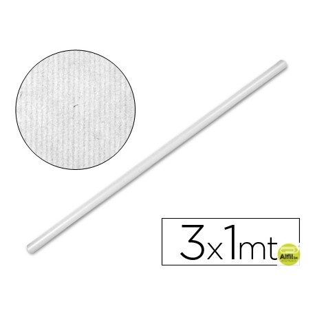 PAPEL KRAFT LIDERPAPEL BLANCO -ROLLO 3X1 MT