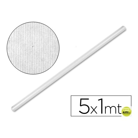 PAPEL KRAFT LIDERPAPEL BLANCO -ROLLO 5X1 MT