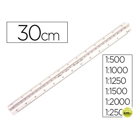 ESCALA FABER PLASTICO 153-C 1:500-1000-1250-1500-2000-2500