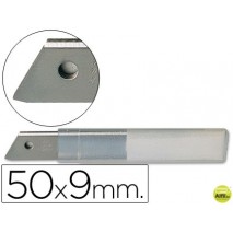 REPUESTO CUTER ESTRECHO METALICO Q-CONNECT 0,5X9 MM BLISTER DE 10 CUCHILLAS