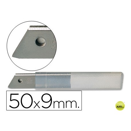 REPUESTO CUTER ESTRECHO METALICO Q-CONNECT 0,5X9 MM BLISTER DE 10 CUCHILLAS