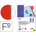 SEPARADOR ALFABETICO LIDERPAPEL PLASTICO A-Z FOLIO 16 TALADROS -JUEGO