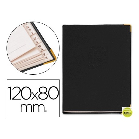 LISTIN TELEFONICO 9030 TAPA FLEXIBLE TAMAÑO 12X8 CM -CON CANTONERA DORADA