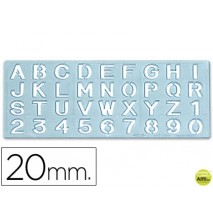 PLANTILLA ROTULACION 1595 -LETRAS Y NUMEROS DE 20 MM