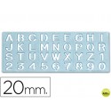 PLANTILLA ROTULACION 1595 -LETRAS Y NUMEROS DE 20 MM