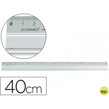 REGLA METALICA Q-CONNECT ALUMINIO 40 CM