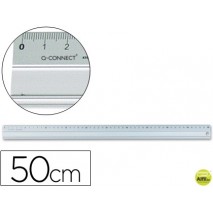 REGLA METALICA Q-CONNECT ALUMINIO 50 CM