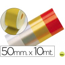 CINTA FANTASIA 10 MT X 50 MM ORO