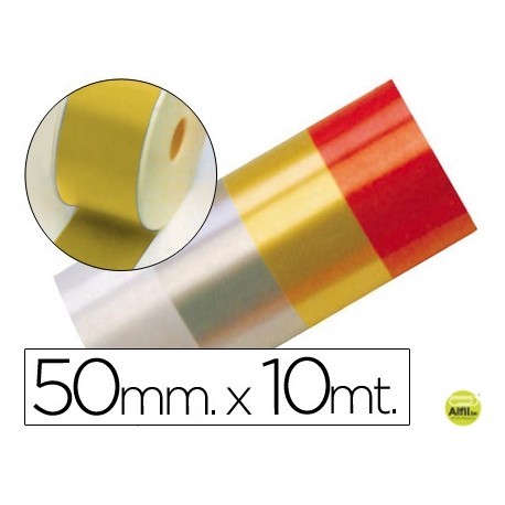 CINTA FANTASIA 10 MT X 50 MM ORO
